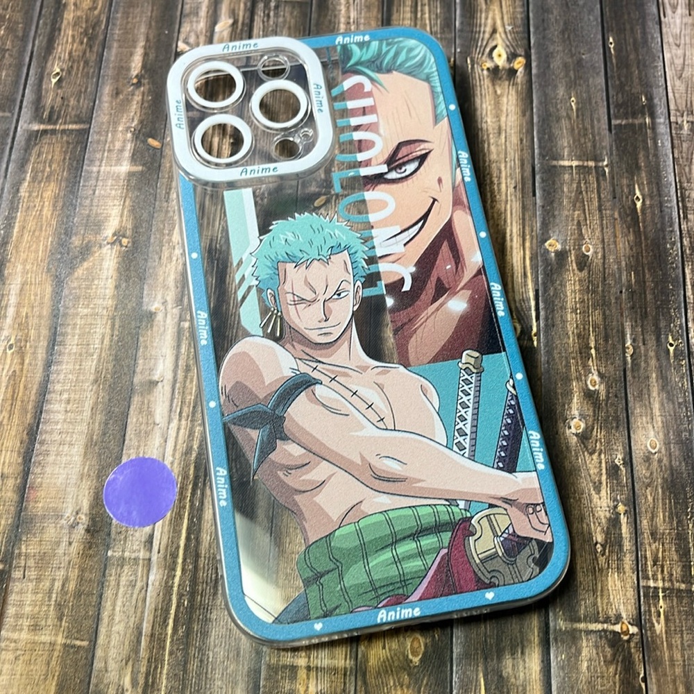 5for$10 iPhone 13 Pro Max Protective Phone Case Anime One Piece Roronoa Zoro